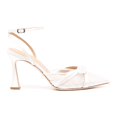 thumbnail image 2 of XYD Women Pointy Toe Bowknot Slingback Pumps Lace Ankle Strap High Heels Elegant Wedding Dressy Sandal Shoes Size 12.5 White, 2 of 4