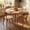 Natural, variant on 100% Natural Solid Wood Dining Chair Mid Century Modern Kitchen Chair with Curved Backrest Adjustable Foot Pads Walnut Dining Room Living Room Study Chair, Walnut
