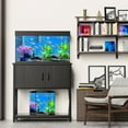 thumbnail image 6 of Gallon Aquarium Stand Metal Frame Fish Tank Stand with Cabinet Storage, for 20-29 Gallon Long Aquarium, 31.5" L*15" W Tabletop, 330LBS Capacity, 6 of 10