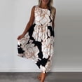 thumbnail image 2 of Ruyang Summer Dress for Women, Women's Summer Print Sleeveless Lace Up Dress Women's Work Dresses Beach Sundress, 2 of 5