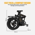 thumbnail image 3 of H3 Electric Bike for Adults, 20" Fat Tire Ebike, 750W Foldable Mountain Bike 48V 20Ah Removable Battery, Shimano 7 Speed, Front Suspension Commuter Bikes, 3 of 12