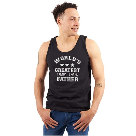Worlds Greatest Farter Father Funny Tank Top Sleeveless Tee Men Brisco Brands S