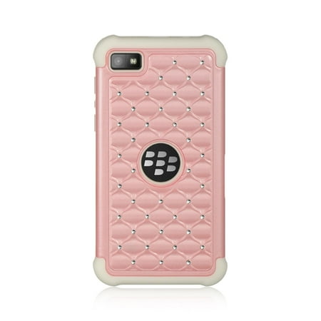 Insten Diamond Hard Hybrid TPU Cover Case w/Diamond For BlackBerry Z10 - (Best Case For Blackberry Z10)