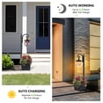 thumbnail image 3 of C Cattleya Solar Outdoor Post Light with Planter and Mosaic Glass Shade, 3 of 7