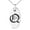 Silver, variant on Stainless Steel Letter Q Initial Old English Monogram Engraved Small Oval Charm Pendant Necklace