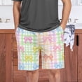 thumbnail image 6 of Men's Pajama Shorts Bottoms with Pockets Soft Lightweight Lounge Sleep Wear Cute Bows and Plaid, 6 of 6