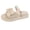 Beige, variant on Clearence Women's Flat Platform Sandals Thick Sole Beach Casual Shoes Lightweight Breathable Summer Slippers with Non-Slip Rubber Sole & Arch Support Comfort