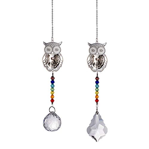 Chakra colored beads Suncatcher Glass Art Art & Collectibles