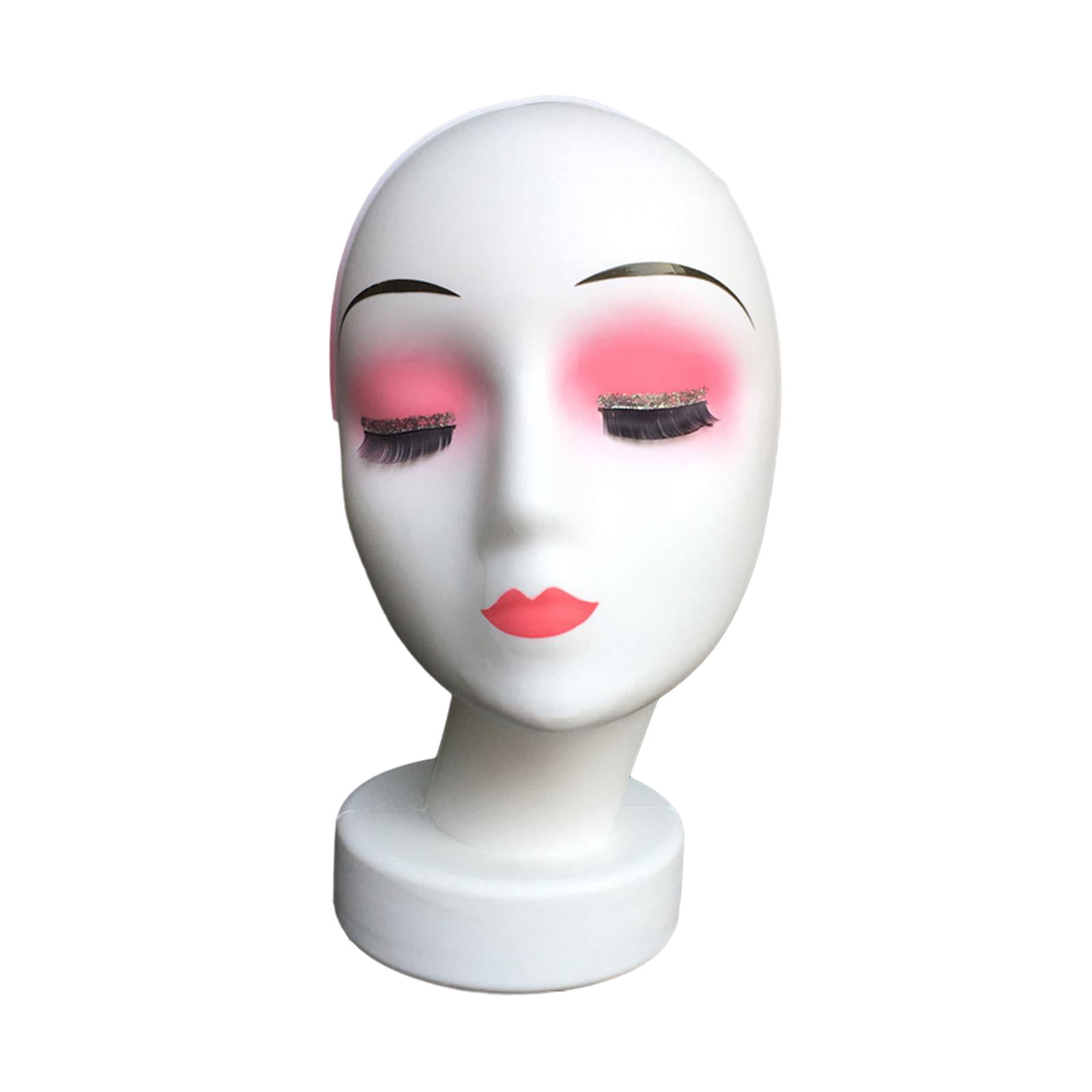 Stgfyxgs Hat Display Rack Female Head Mannequin Display Model Manikin for Headwear Jewelry Glasses Hats Making Styling D