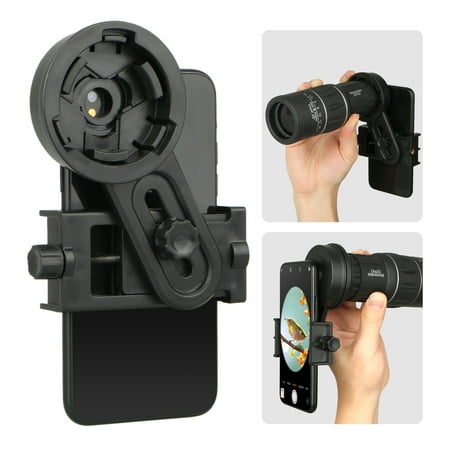 Slope Adapter - TSV Universal Cell Phone Adapter Mount - Compatible Binocular Monocular Spotting Scope Telescope Microscope-Fits almost all Smartphone on the Market