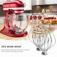 thumbnail image 5 of 2 Pack Stainless Steel Wire Whip Mixer Attachment for K45WW Flour Cake Balloon Whisk Egg Cream Stirrer, 5 of 6