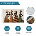 thumbnail image 6 of Black Women Placemats Set of 6, Boho Retro Tribal Southwestern Stripe Placemats for Dining Table, Place Mats for Kitchen Tabletop, Waterproof Wipeable Dining Table Mats Set, 6 of 9