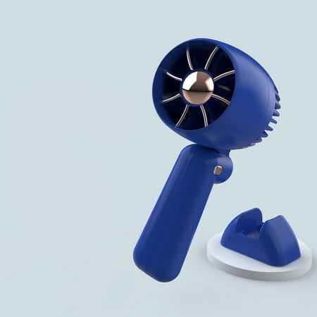 

Tiitstoy Foldable Desktop Handheld Fan Mini Fan Outdoor Dormitory Portable Usb Small Fan Dark Blue