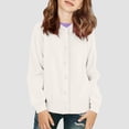 thumbnail image 2 of Staki Cable Knit Cardigan Adorable Girls' Long Sleeve Open Front Cardigan – Perfect for Layering(White,3-4 Years), 2 of 9