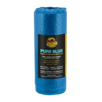 Dura-Gold 72" Wide x 59' Long Roll of Pure Blue Pre-Folded Making Film, 0.4 Mil Overspray Paintable Plastic Protective Sheeting, Pull Down Drop Sheet - Auto Painting, Cover Cloth Home Walls Furniture