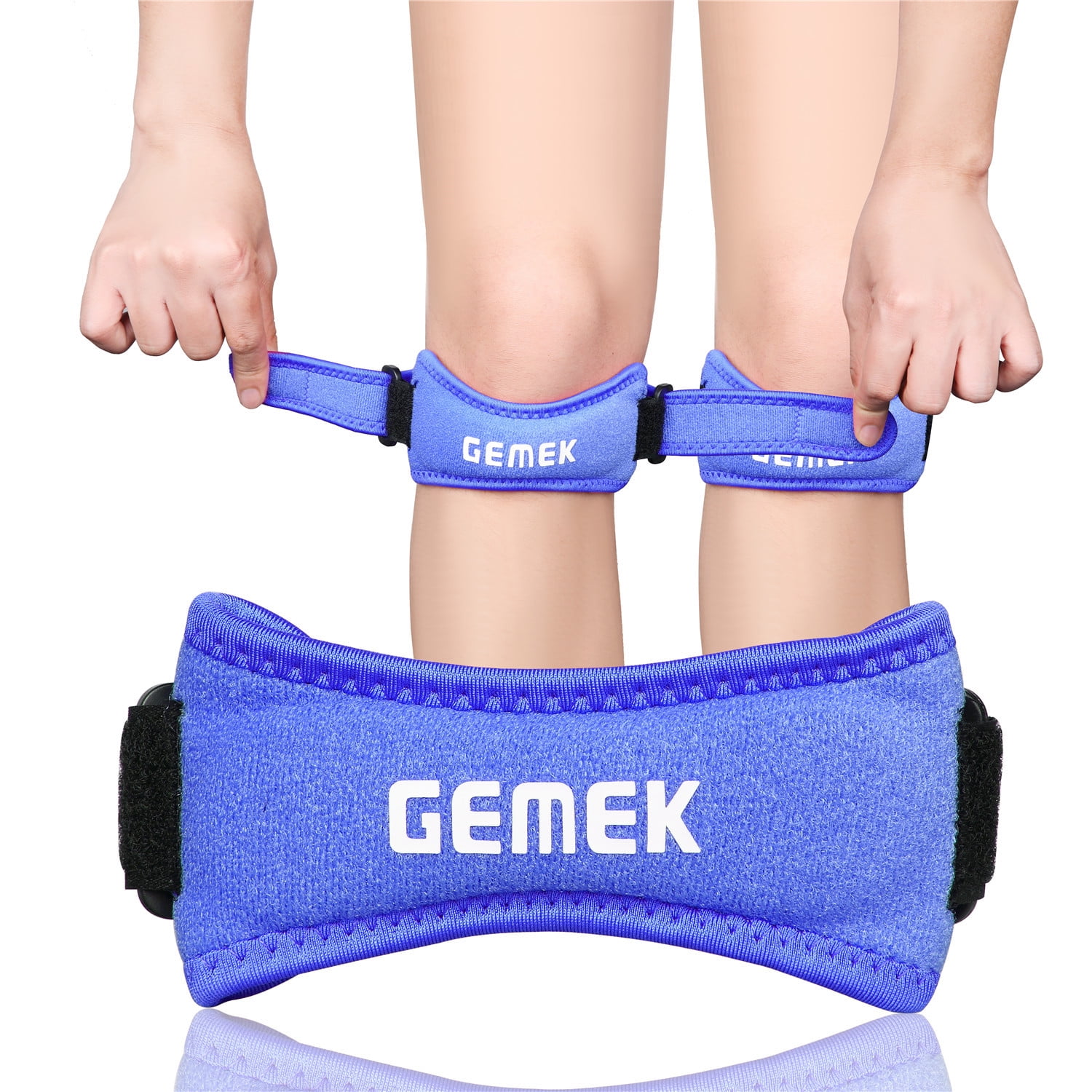 Knee Sleeve Pack of 2 Pair Knee Wrap for Patella Tendonitis Jumpers and Runners 