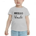 thumbnail image 2 of Hello Uncle Cute Toddler T Shirts for Boys Girls (Gray, Youth L), 2 of 5
