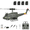 Green, variant on RC ERA C032 UH-1-Style 6-Channel RC Helicopter with Optical Flow & TOF Positioning, Brushless Motor, Altitude Hold, 6G Mode, 2.4GHz, One-Key 3D Inverted Flight (4 Battery)