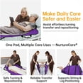 thumbnail image 2 of NurtureCare 3-Layer Comfort Positioning Bed Pad with Handles, Nylon, Waterproof, 48" x 40", Purple, 2 of 10