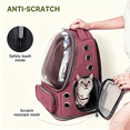 thumbnail image 7 of Cat Backpack Carrier, Breathable Cat Carrier Large Space Bubble Pet Backpack for Kitty Small Dog up to 16lbs-Pink, 7 of 7