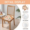 thumbnail image 2 of Fall Pumpkins and Autumn Leaves Seat Covers for Dining Room Chairs Set Of 4,Stretch Printed Washable Chair Seat Cover with Elastic Ties and Button,Removable Waterproof Couch Cushion Covers, 2 of 6