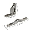 thumbnail image 4 of 90 Degree Folding Shelf Hinge Bracket, 4 Pack Hidden Table Holder Bracket, 4 of 6