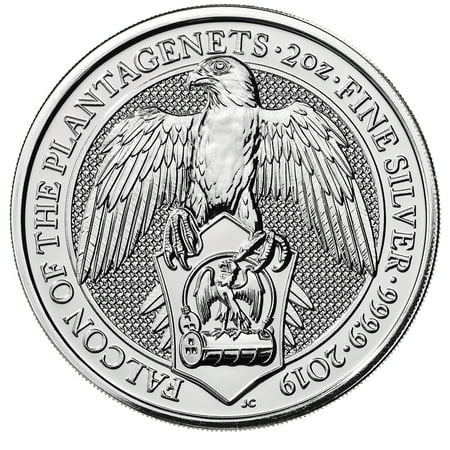 2019 Queen's Beast Falcon 2 oz Silver Coin - Royal