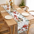 thumbnail image 3 of Table Runner 108 Inches Long for Kitchen Dining, Red Mushrooms Dresser Scarf Farmhouse, Dining Table Decorations for Wedding/Parties, Eucalyptus Leaves Summer Botanical Watercolor 13 x 108 In, 3 of 8