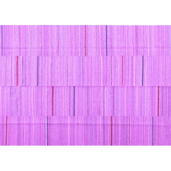 Ahgly Company Indoor Rectangle Abstract Purple Contemporary Area Rugs, 4' x 6'