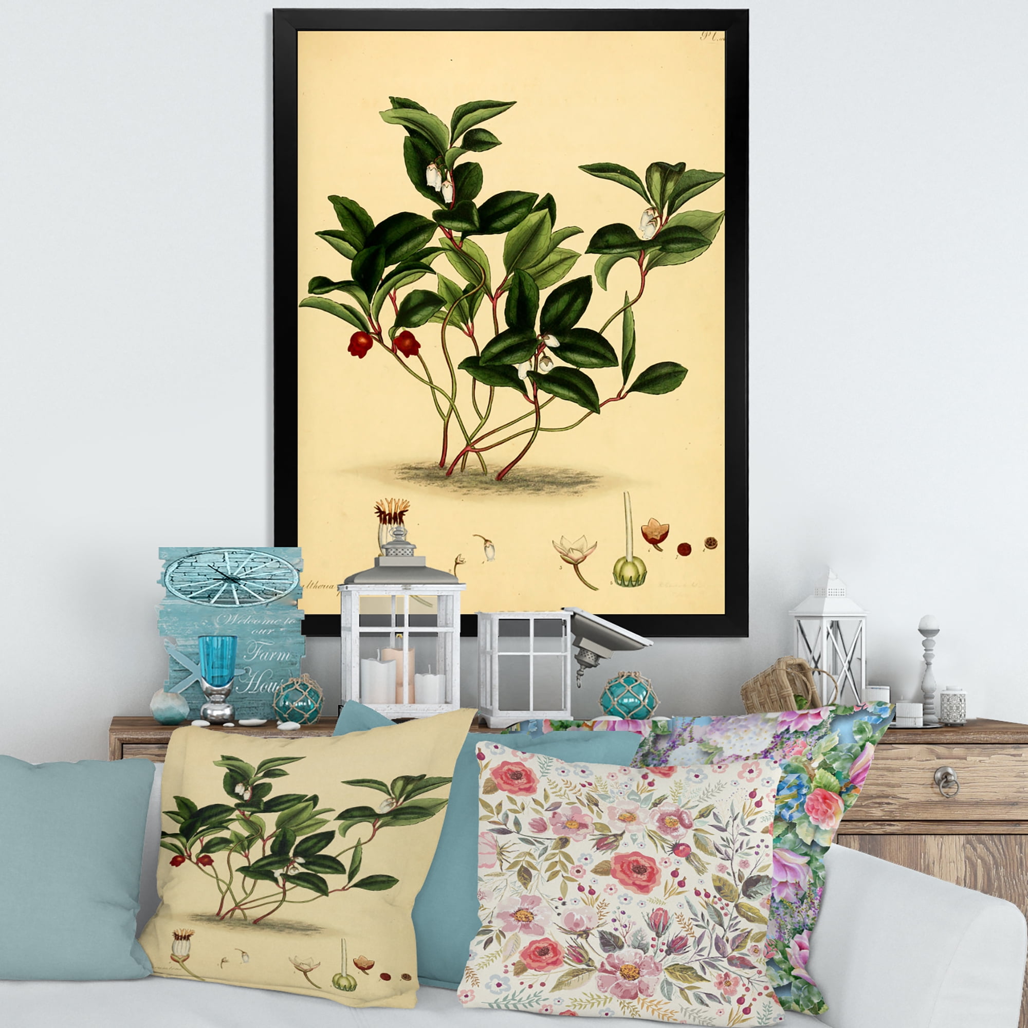 Designart 'Ancient Plant Life III' Traditional Framed Art Print