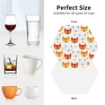 thumbnail image 7 of Bingfone Vintage Cute Fox with Heart Leather Drinks Coasters with Set of 6,Suitable for Home Kitchen,Coffee Cup Coasters Home Gift, 7 of 7
