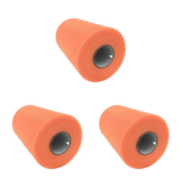 Maytalsory Multifunctional Tulle Roll Fabrics - Party Supplies In Various Colors Polyester Roll Tulle Fabrics Fabric Tulle Bolts C61Vibrant Orange 3Set