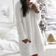 thumbnail image 2 of Winter Women Warm Dress Elegant O Neck Simple Casual Loose Women Plush Mini Dresses Long Sleeve Warm Party Dress VestidosM Gao Jinjia LED, 2 of 2