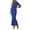 Blue, variant on StSilkitty Womens Maxi Bodycon Dresses Solid Color Long Sleeve Crewneck Long Dress Wedding Guest Elegant Sundresses