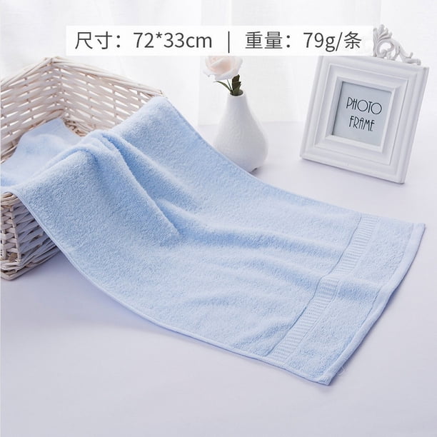 Nvzi 6 toallas de baño de algodón suave, súper suaves, muy absorbentes, para ducha, piscina, 28,35 x 12,99 pulgadas (azul cielo)