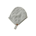 thumbnail image 5 of Qiylii Baby Knitted Romper, Solid Color Long Sleeves Buttons Bodysuit+Hat, 5 of 9