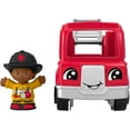 thumbnail image 2 of Fisher-Price Little People Fire Truck Toy & Figure Set for Toddlers, 2 of 6
