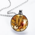 thumbnail image 2 of Thanksgiving corn Glass Circular Pendant Necklace - Women's Jewelry, 2 of 5