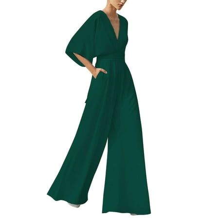 JFGHDG Women Jumpsuits One Piece Outfit Stretchy Wide Leg Romper Pantsuit for Women Dressy Jumpsuits for Women Business Palazzo Overalls Streetwear Suits Cocktail Party Off Shoulder Green S JFGHDG Women Jumpsuits One Piece Outfit Stretchy Wide Leg Romper Pantsuit for Women Dressy Jumpsuits for Women Business Palazzo Overalls Streetwear Suits Cocktail Party Off Shoulder Green S