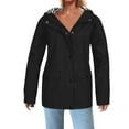thumbnail image 2 of Sokhug Women's Waterproof Raincoat Lightweight Rain Jacket Hooded Windbreaker with Pocket for Outdoor Black, 2 of 6