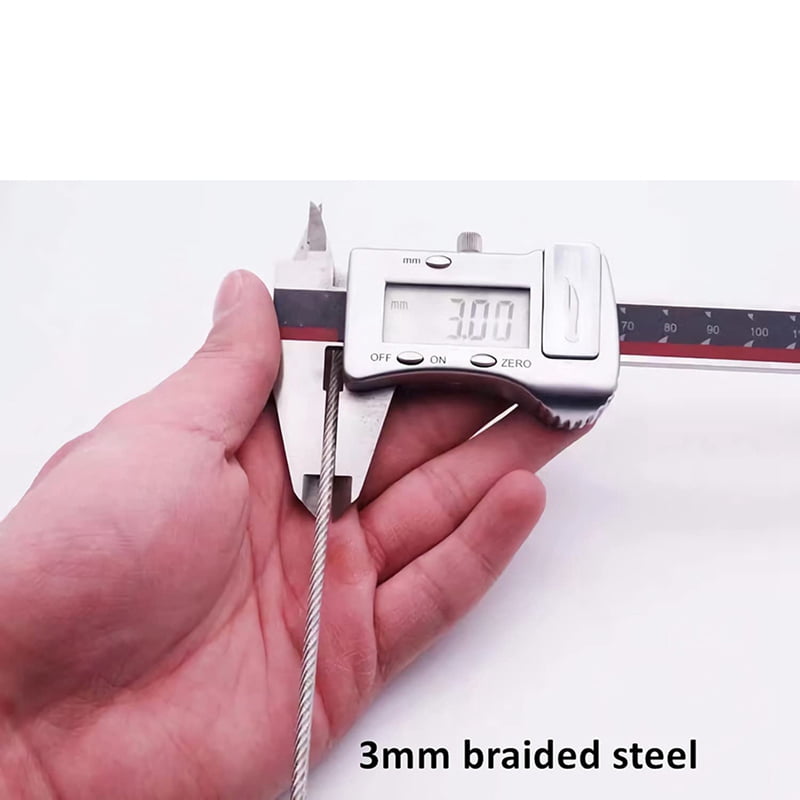 20x 100CM/3.3Ft Long Travel Security Cable Lock,Braided Steel Coated Cable Luggage Lock, Cable Wire Rope