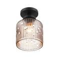 thumbnail image 3 of Designers Fountain Ele 7.25 inch 1-Light Matte Black Modern Semi Flush Mount Ceiling Light, D288M-SF-MB, 3 of 9