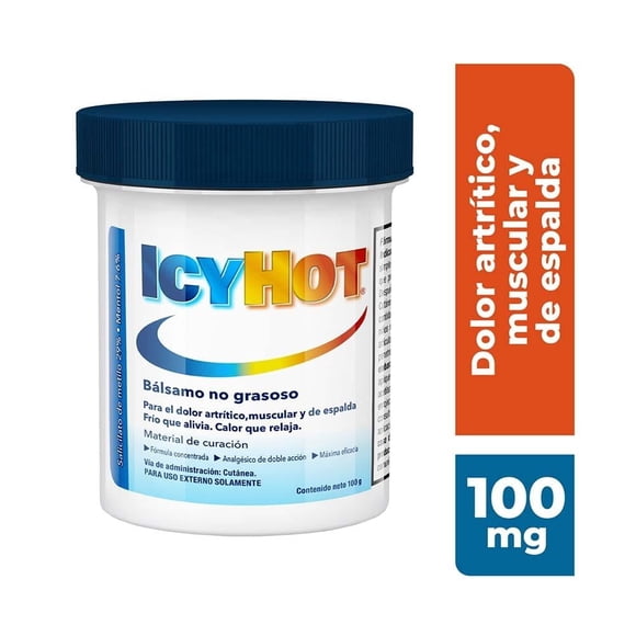 Bálsamo Icy Hot Analgésico para el Dolor Artrítico, Muscular y de Espalda 100 g.