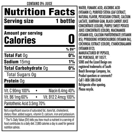 SoBe Life Water Acai Raspberry Water Beverage, 20 fl oz