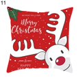 thumbnail image 1 of Funda de almohada farfi estampado de Navidad feliz navidad funda de cojín de Papá Noel de poliéster lavable con agua, 1 of 5