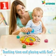 Avenor Clock Learning for Kids Teaching Time Montessori Toys for Toddlers Learning Clock Early Learning Educational Toy Gift for 3 Year Old Toddler Baby Kids