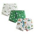 thumbnail image 2 of Utoimkio 3 Pack Toddler Baby Boys Cotton Boxer Briefs Comfort Breathable Dinosaur Print Underwear Toddler Kids Summer Shorts,1-8 Years, 2 of 3