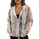thumbnail image 1 of Puntoco Abrigo Mujer Moda Blusa Impresa Manga Larga Tops Sudadera Bolsillos Abrigo Con Capucha Liquidación Puntoco Puntoco-1, 1 of 5