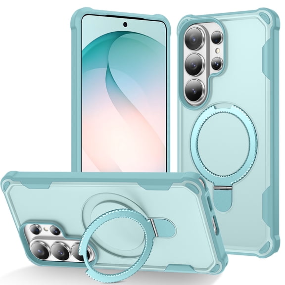 Rugged Case for Samsung Galaxy S26 Ultra, Magnetic Ring Holder Militray Grade Shockproof Phone Cover Compatile with Mag Safe for Women Men, Blue