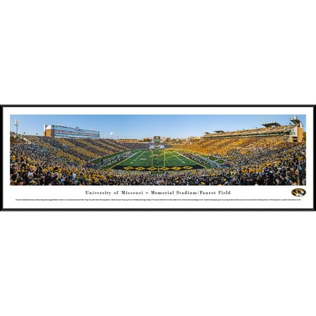 Missouri Tigers Football - End Zone View, &Stripe the Stadium; - Blakeway Panoramas NCAA College Print with Standard